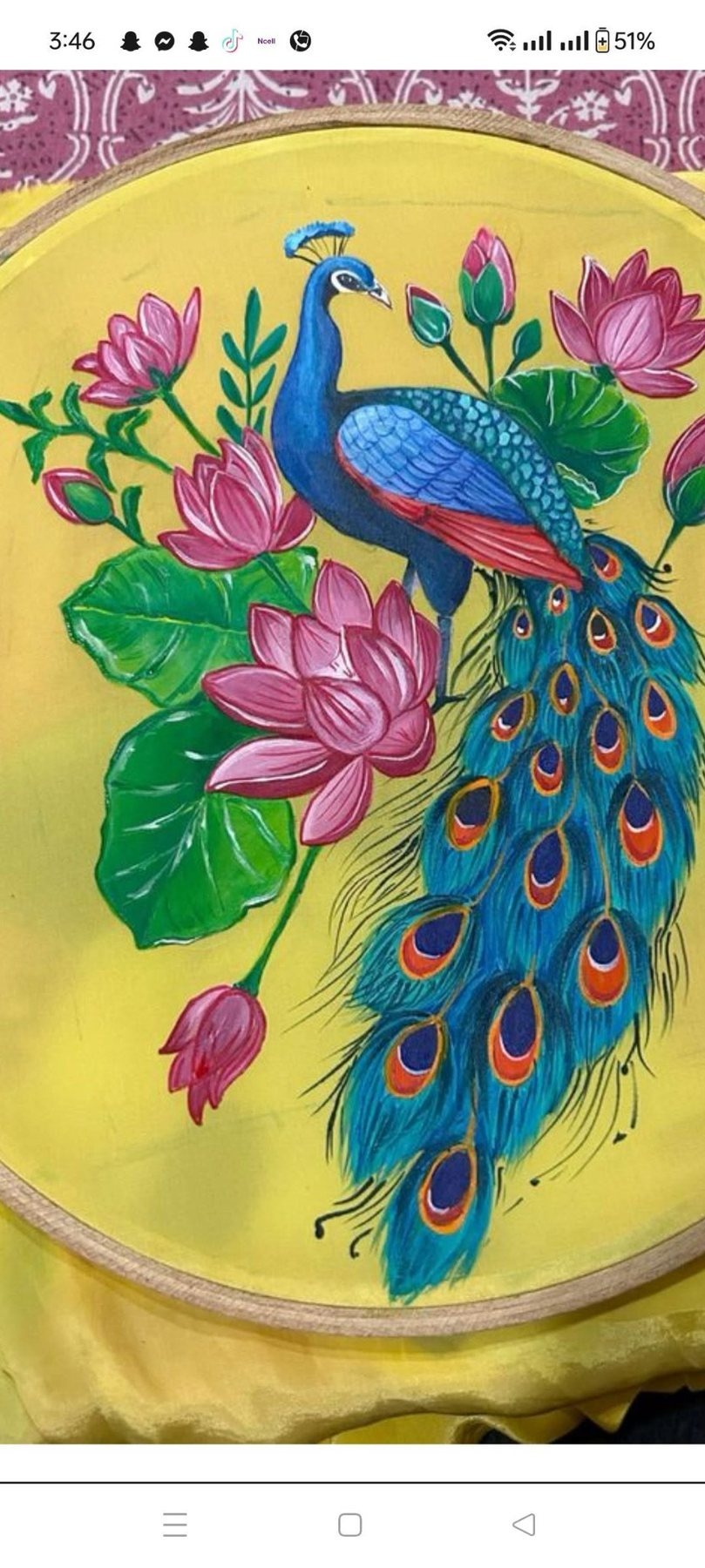 Peacock and Lotus by Chanda Kumari Karn