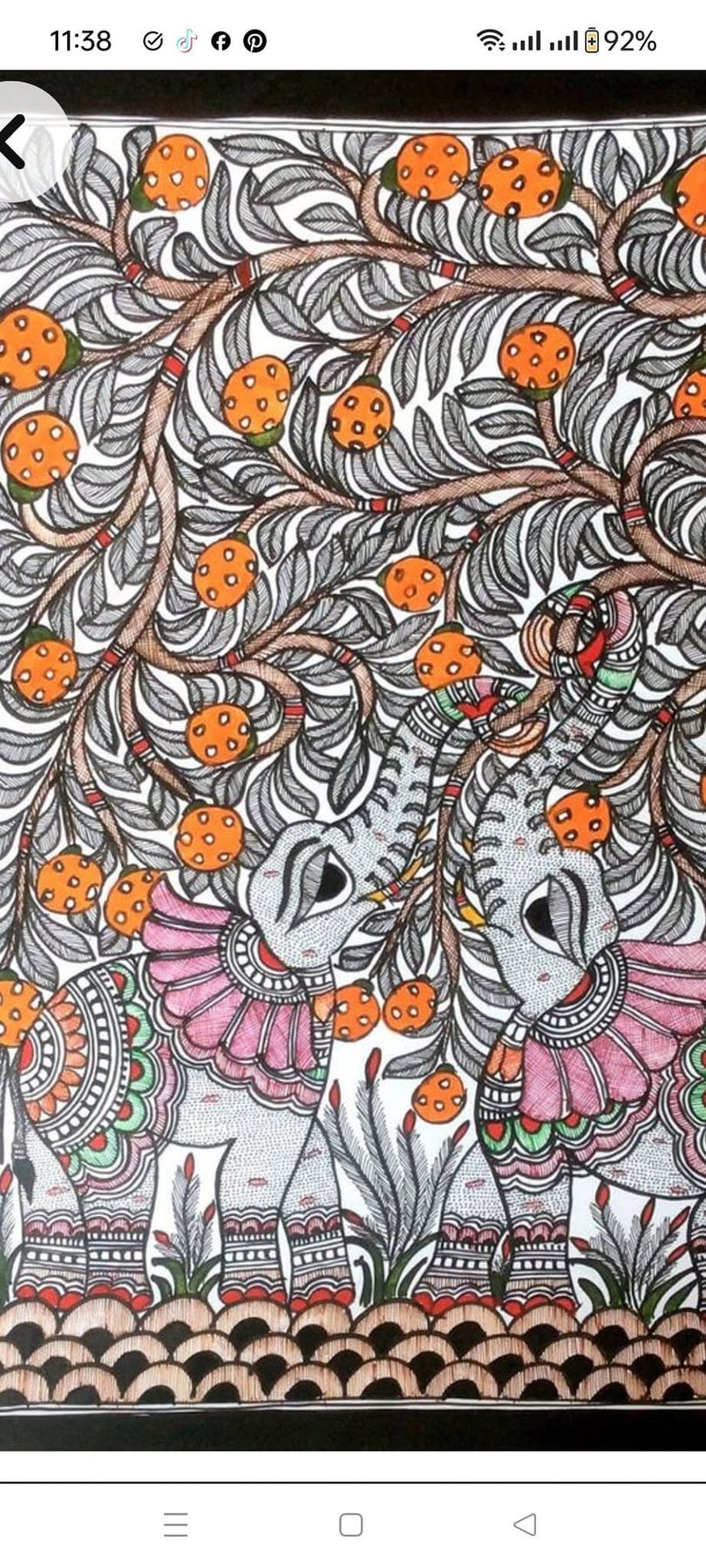 Birds and Flowering Tree by Chanda Kumari Karn
